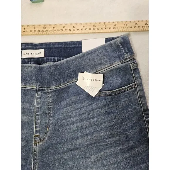 Lane Bryant High Rise distressed Jegging Padel jeans size 18 plus size denim NWT - Picture 6 of 10